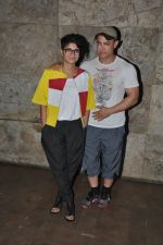 Aamir Khan, Kiran Rao at Mardani screening in Mumbai on 24th Aug 2014